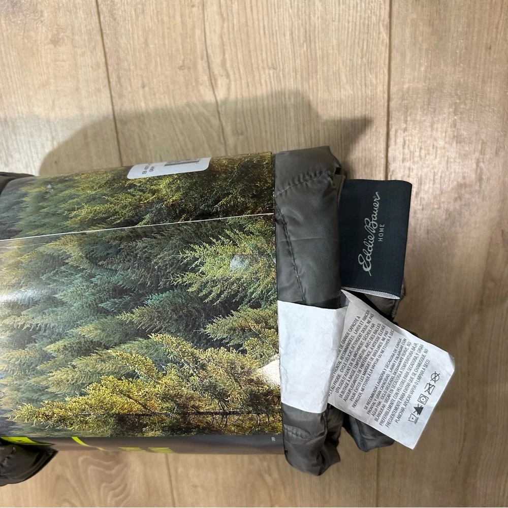 Eddie Bauer Gray Packable Down Travel Throw